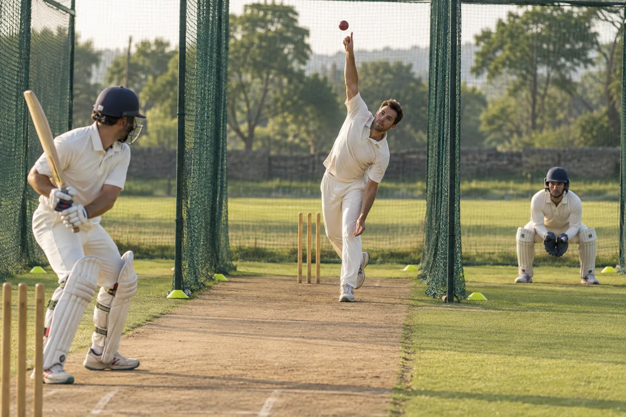 Test the complete cricket kit through batting, bowling and wicketkeeping movements.