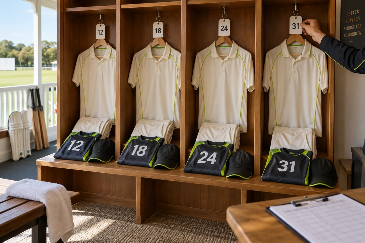 Allocate each finished kit to the correct player record and reconcile every garment before dispatch.