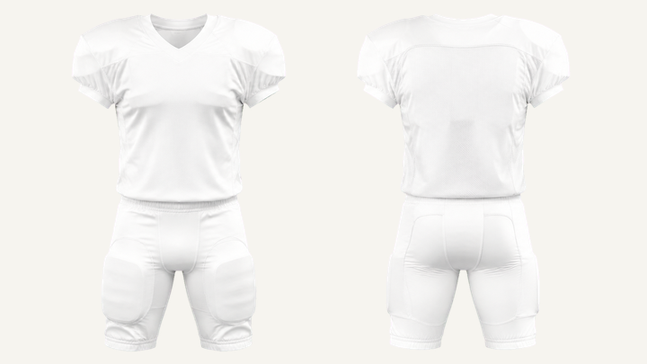 American-football Jersey — True White Clean Reactive Solid, original colour preview