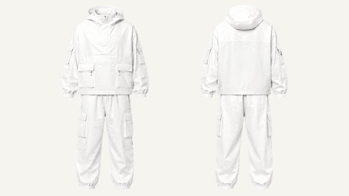 Anorak Jacket — True White Enzyme Soft Wash, original colour preview