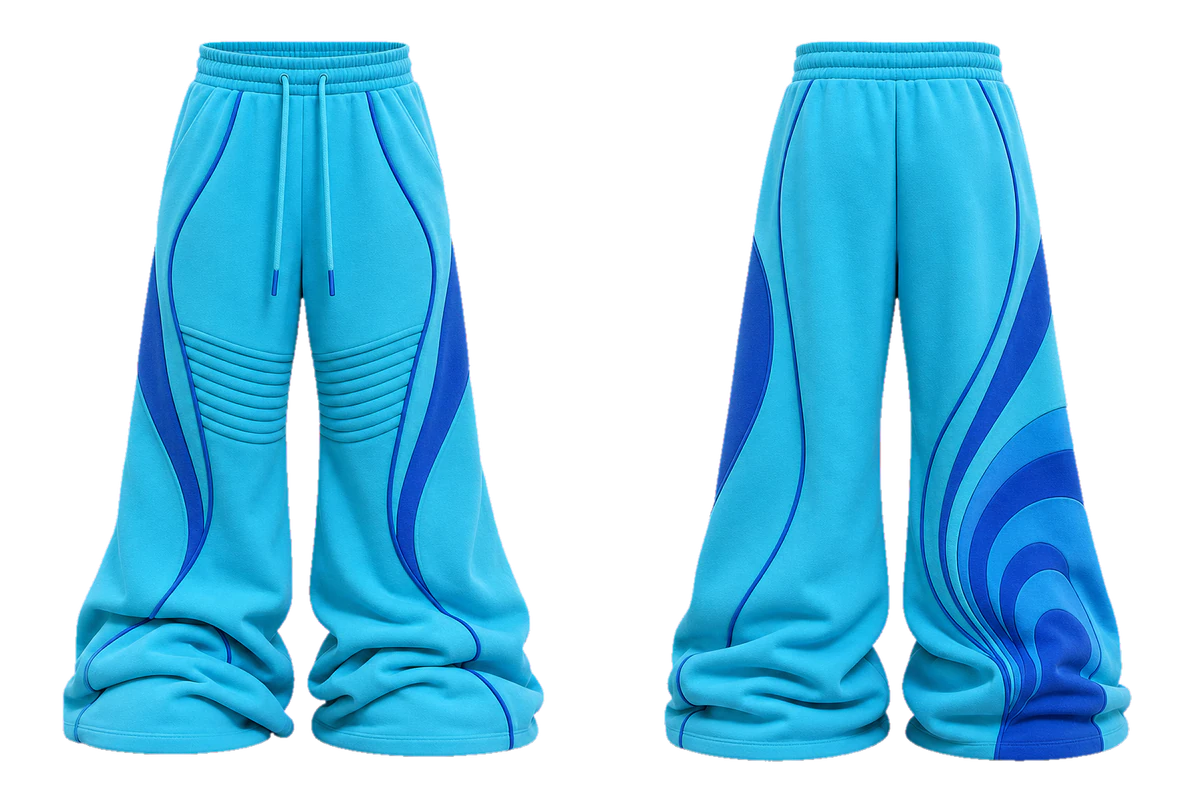 Aqua Stacked Flare sweatpants, original colour preview