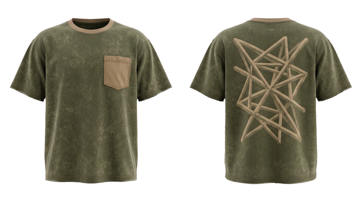 Army Drab Scaffold Pocket T-shirt, original colour preview