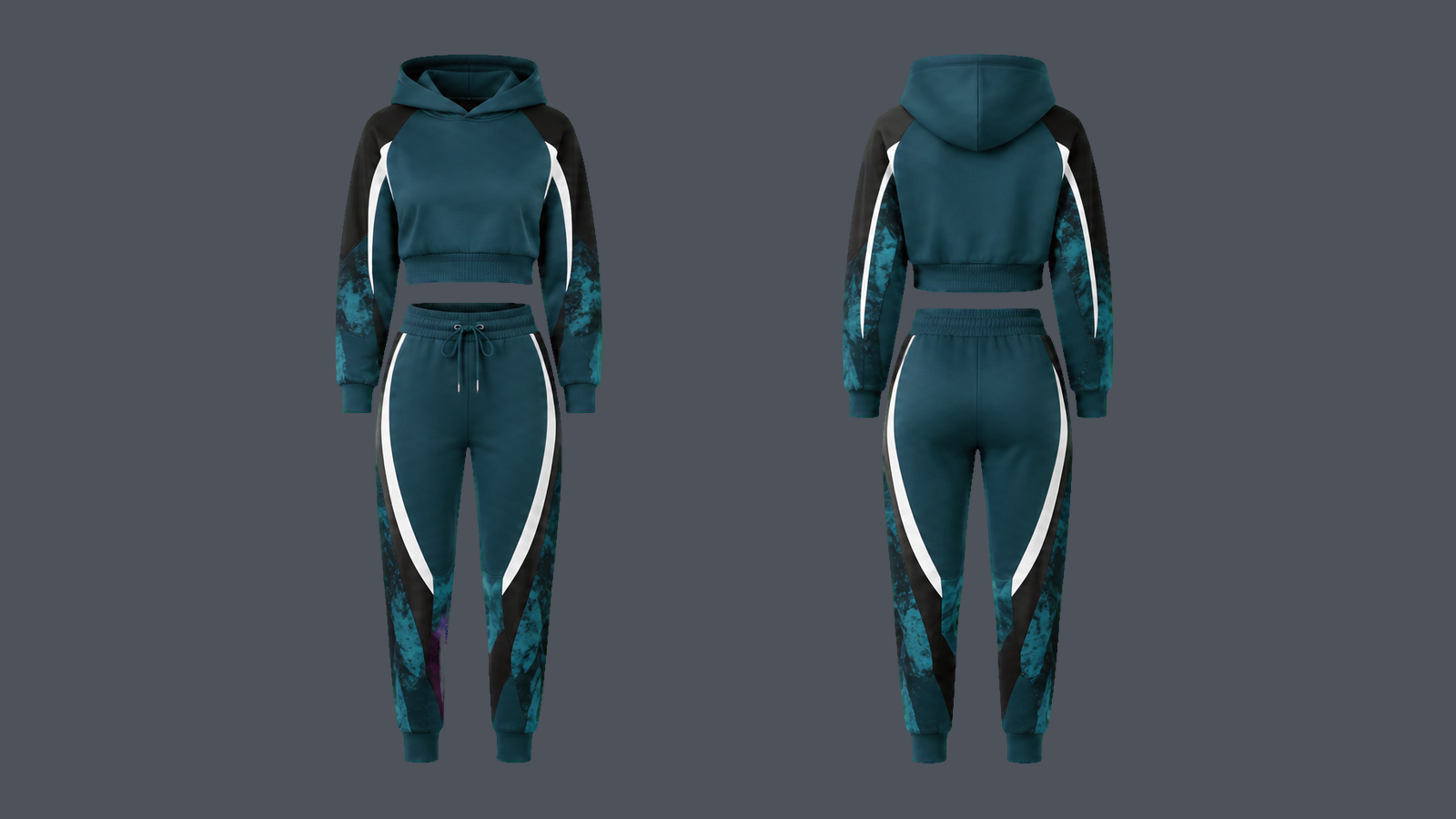 Kinetic Hoodie Set — Deep teal, original colour preview