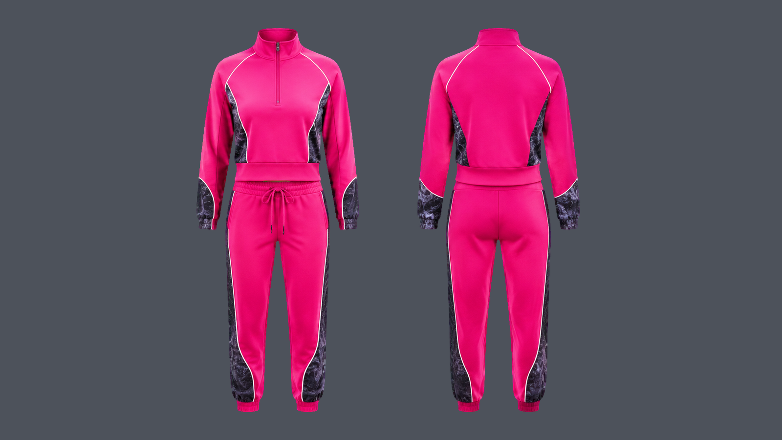 Pulse Quarter-Zip Set — Fuchsia, original colour preview