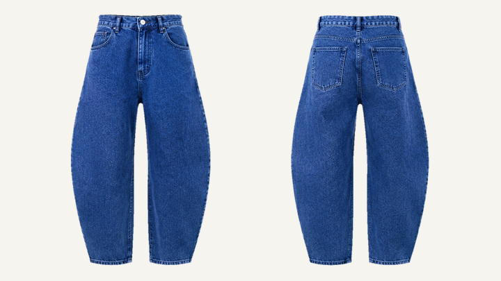Barrel-leg Jeans — Cobalt HSL Master Tonal Mineral Wash, original colour preview