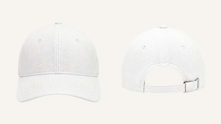 Baseball Cap — True White Clean Reactive Solid, original colour preview