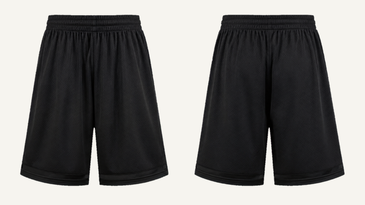 Basketball Shorts — True Black Overdyed, original colour preview