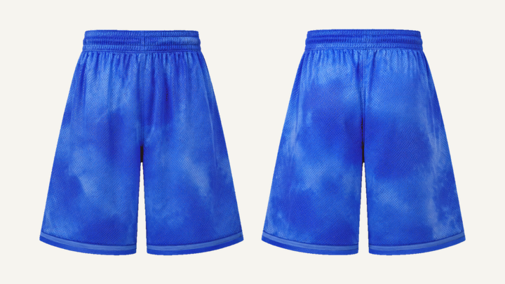 Basketball Shorts — Cobalt HSL Master Tonal Cloud Wash, original colour preview