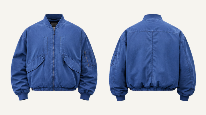 Bomber Jacket — Cobalt HSL Master Pigment Dyed, original colour preview