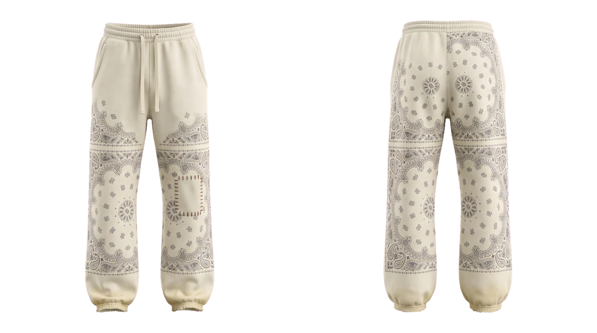 Bone Paisley Sweatpants, original colour preview