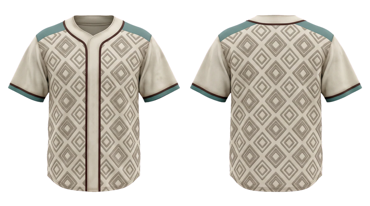Bone Teal Diamondfield Baseball Jersey, original colour preview