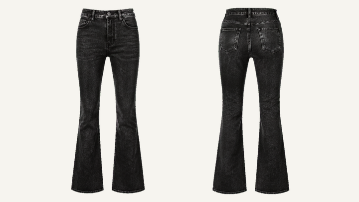 Bootcut Jeans — True Black Tonal Acid Wash, original colour preview