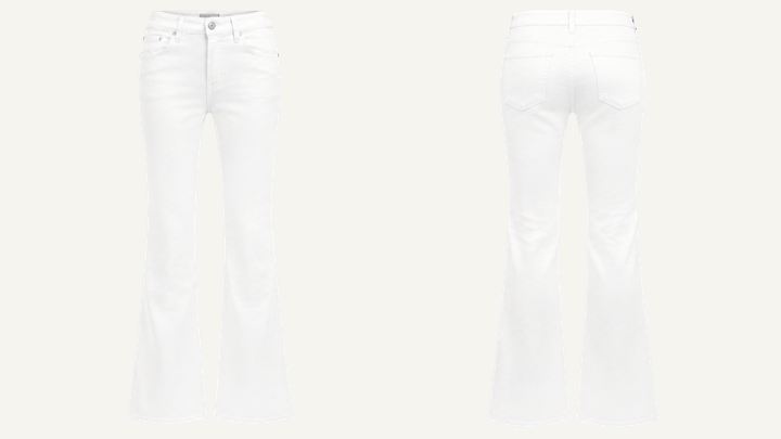 Bootcut Jeans — True White Clean Reactive Solid, original colour preview