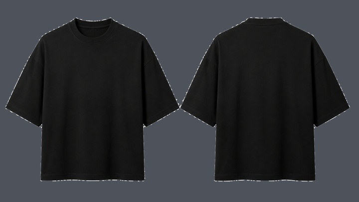 Boxy Pump Cover Tee — True Black, original colour preview