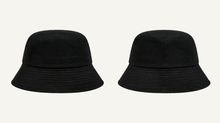 Bucket Hat — True Black Overdyed, original colour preview