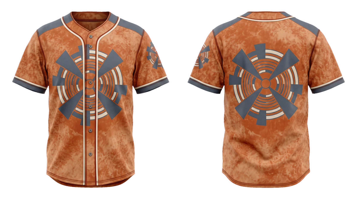 Burnt Orange Slate Windmill Baseball Jersey, original colour preview