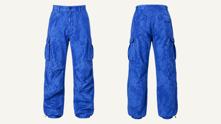 Cargo Pants — Cobalt HSL Master Tonal Crinkle Dye, original colour preview