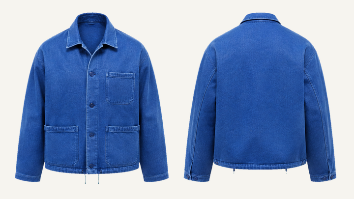 Chore Jacket — Cobalt HSL Master Denim Stone Wash, original colour preview