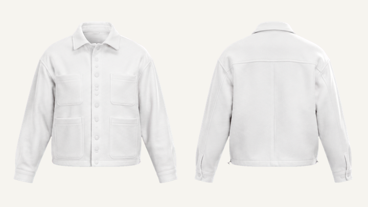 Chore Jacket — True White Enzyme Soft Wash, original colour preview