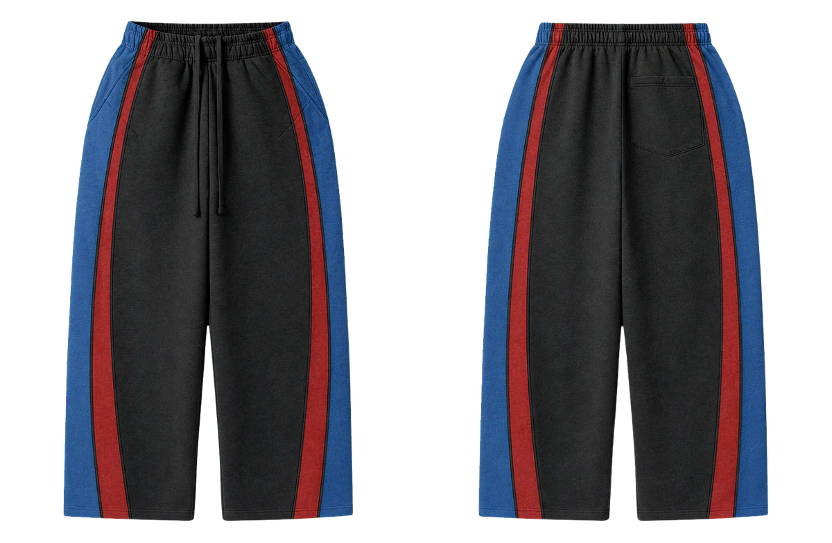 Color-block track pants, original colour preview