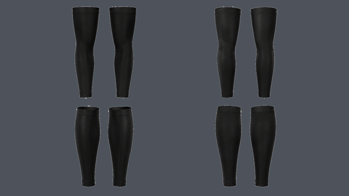 Compression Sleeve Set — True Black, original colour preview