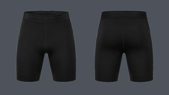 Compression Training Short — True Black, original colour preview