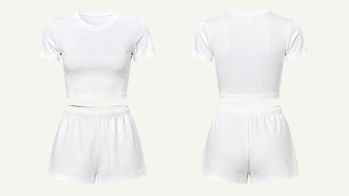 Cropped Women's T-Shirt — True White Enzyme Soft Wash, original colour preview