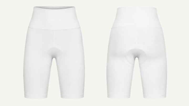 Cycling Shorts — True White Enzyme Soft Wash, original colour preview