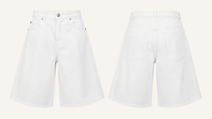 Denim Jorts — True White Clean Reactive Solid, original colour preview
