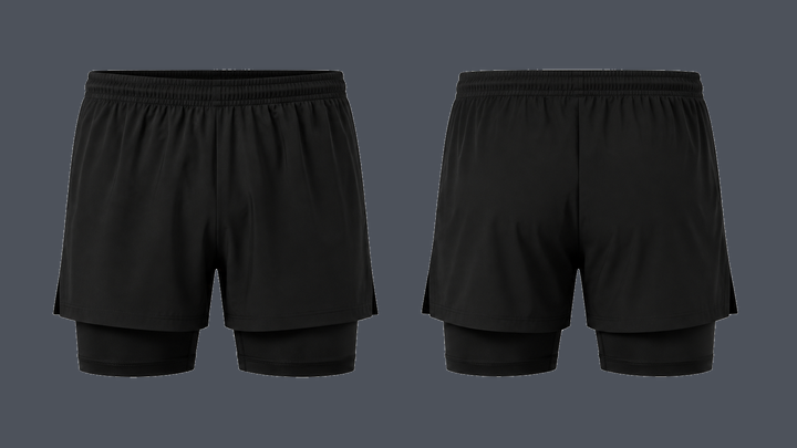 Distance Two-in-One Short — True Black, original colour preview