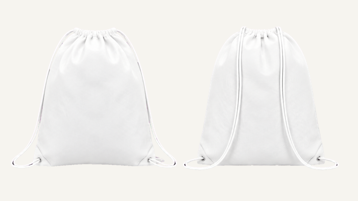 Drawstring Gym Sack — True White Enzyme Soft Wash, original colour preview