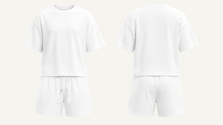 Drop-shoulder T-Shirt — True White Enzyme Soft Wash, original colour preview