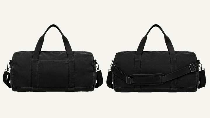 Duffle Bag — True Black Waxed Matte Finish, original colour preview