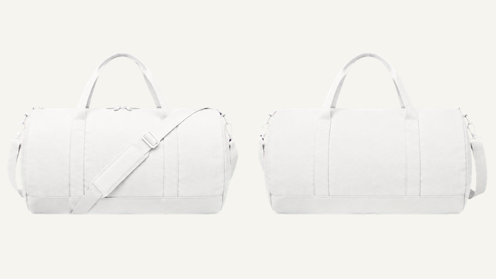 Duffle Bag — True White Clean Reactive Solid, original colour preview