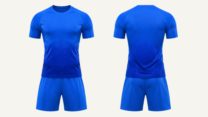 Fitted Performance Soccer Jersey — Cobalt HSL Master Tonal Dip Dye Ombre, original colour preview