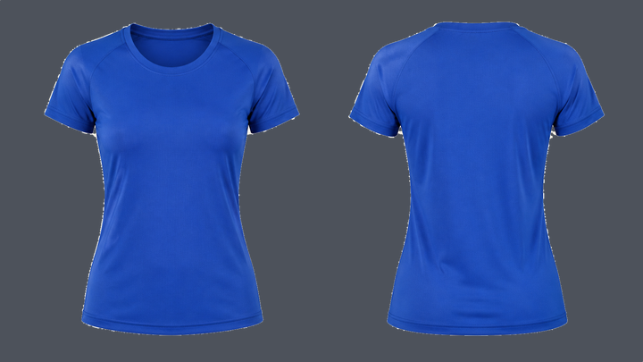 Fitted Running Tee — Cobalt HSL Master, original colour preview