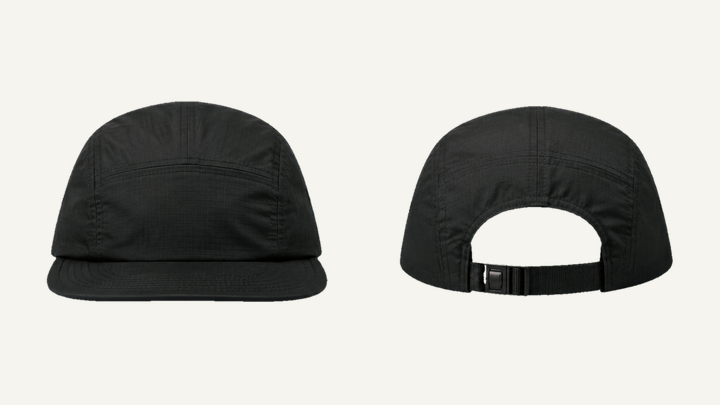 Five-panel Cap — True Black Overdyed, original colour preview
