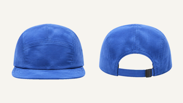 Five-panel Cap — Cobalt HSL Master Tonal Wave Wash, original colour preview