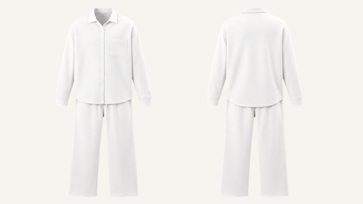 Flannel Overshirt — True White Enzyme Soft Wash, original colour preview
