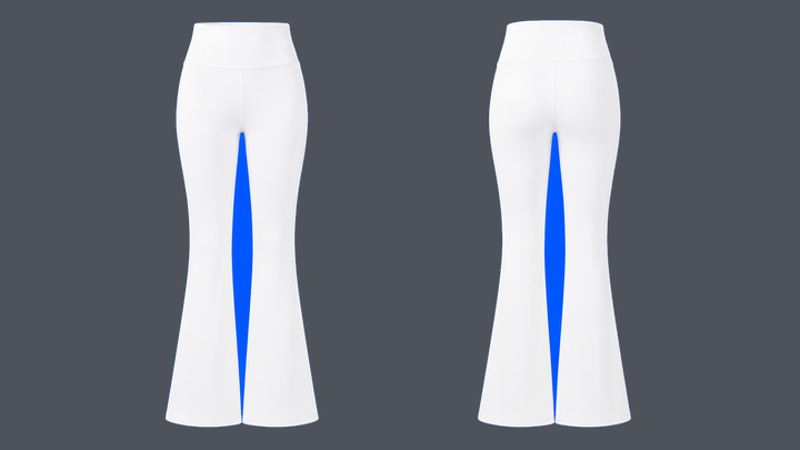 Flared Studio Pant — True White, original colour preview