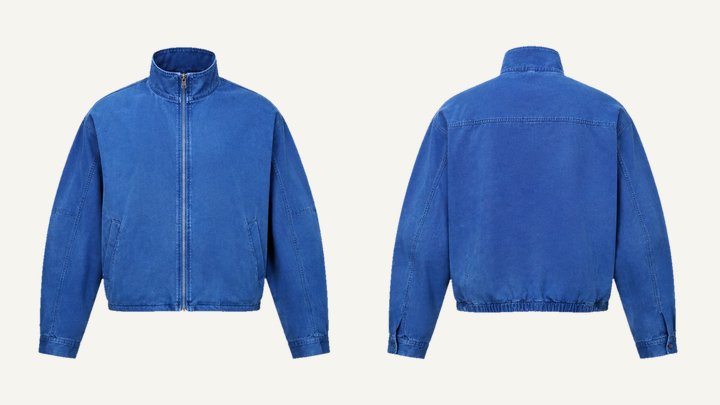 Fleece Jacket — Cobalt HSL Master Garment Dyed, original colour preview