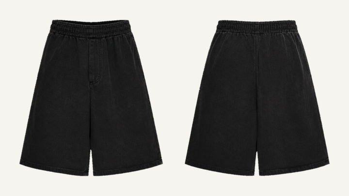 Fleece Shorts — True Black Pigment Dyed, original colour preview