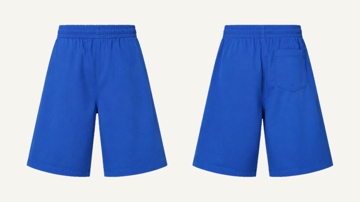 Fleece Shorts — Cobalt HSL Master Garment Dyed, original colour preview