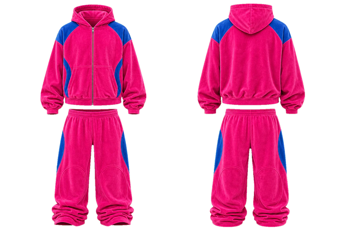Fuchsia Cobalt Halo baggy tracksuit, original colour preview