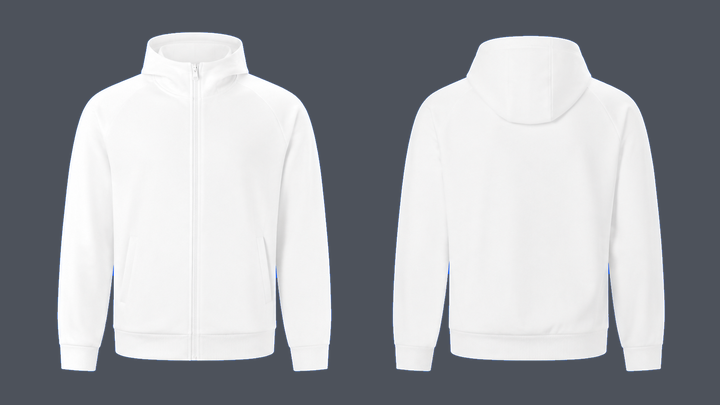 Full-Zip Recovery Hoodie — True White, original colour preview