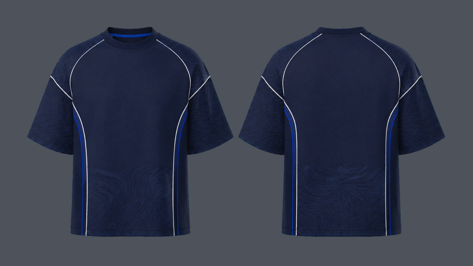 Box Pump Cover Tee — Midnight navy, original colour preview