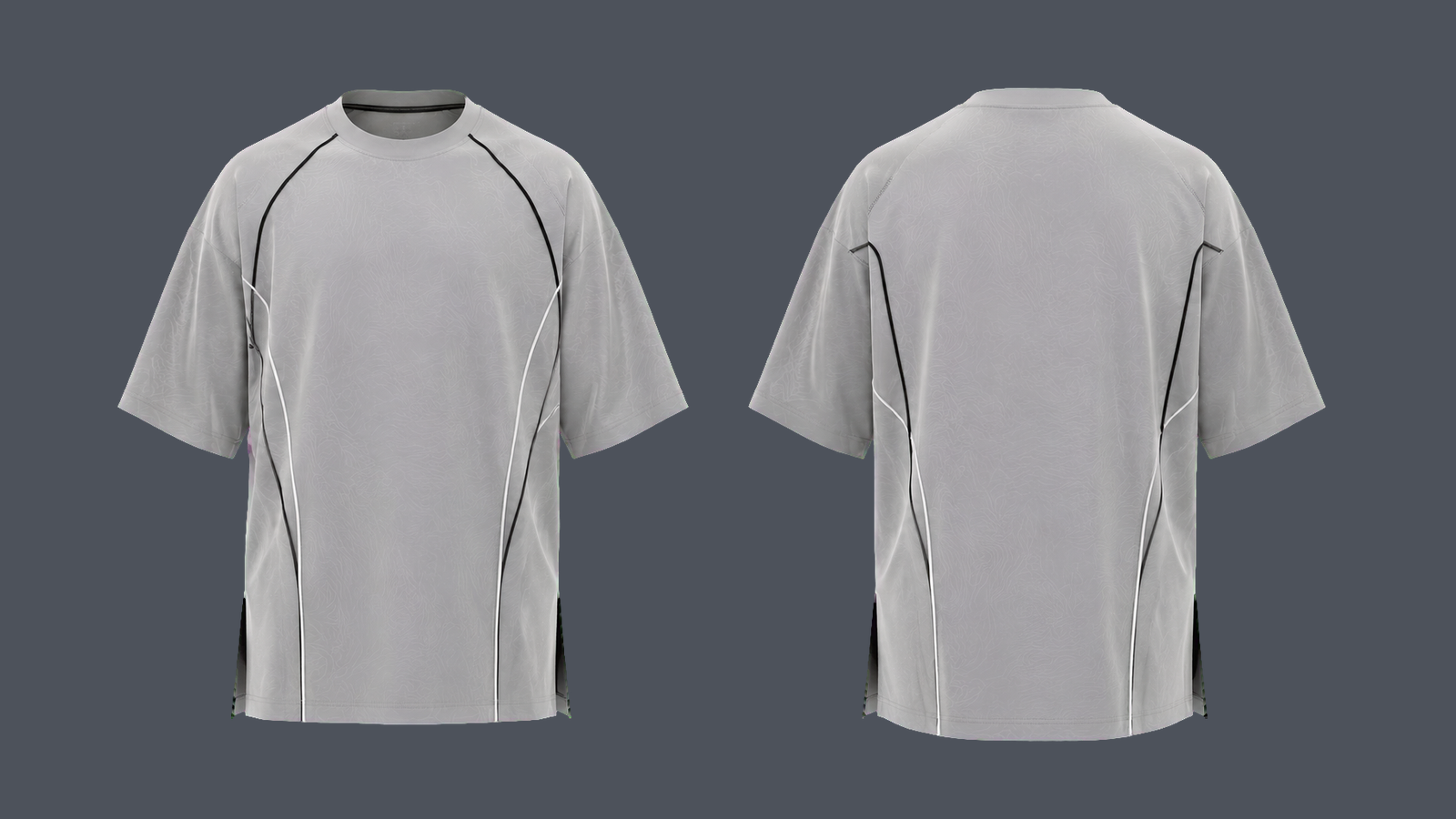 Circuit Long Tee — Stone grey, original colour preview