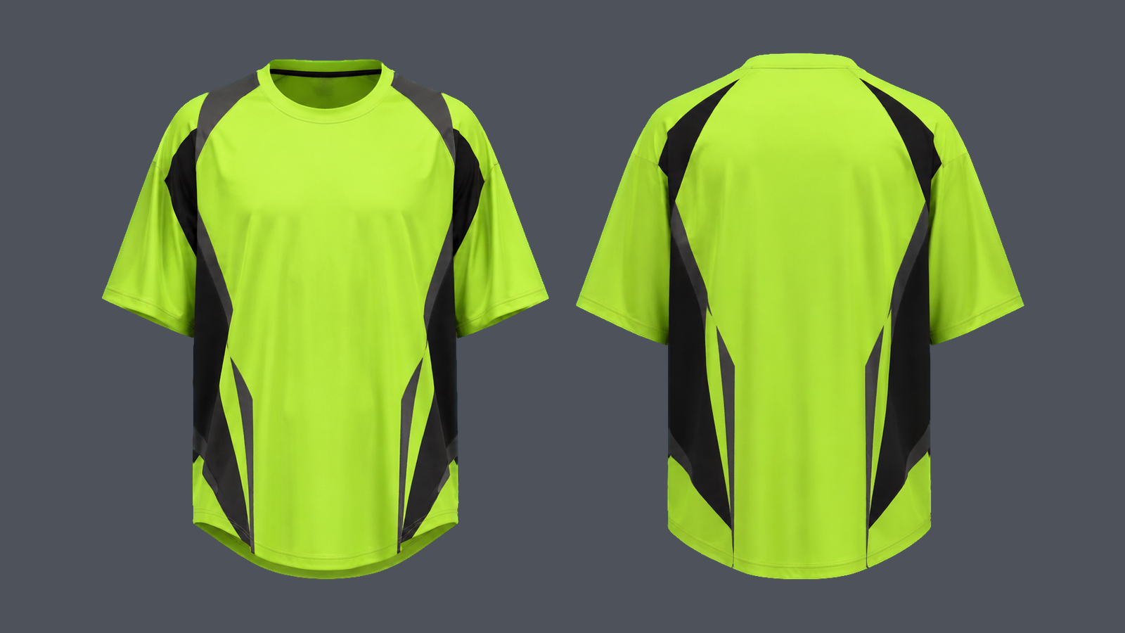 Curve Hem Pump Tee — Lime, original colour preview