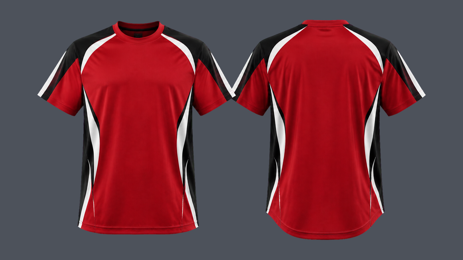 Layered Longline Tee — Crimson, original colour preview