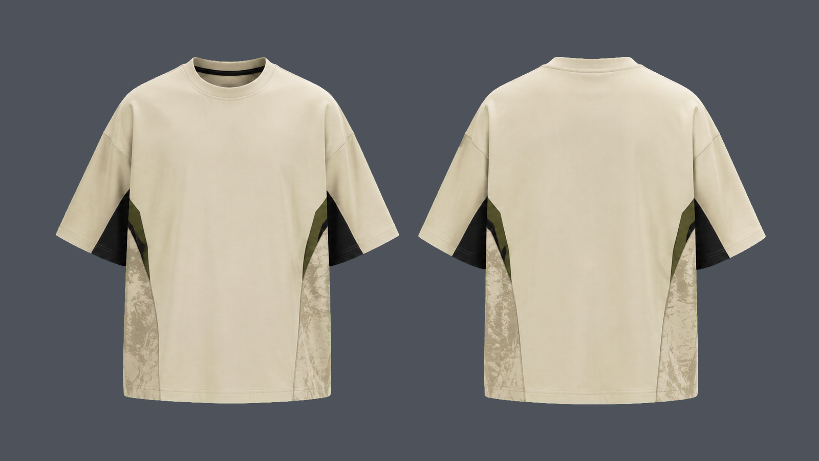Studio Oversize Tee — Sand, original colour preview